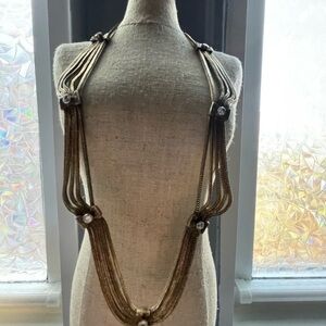 Elegant Gold Multi-Strand Necklace